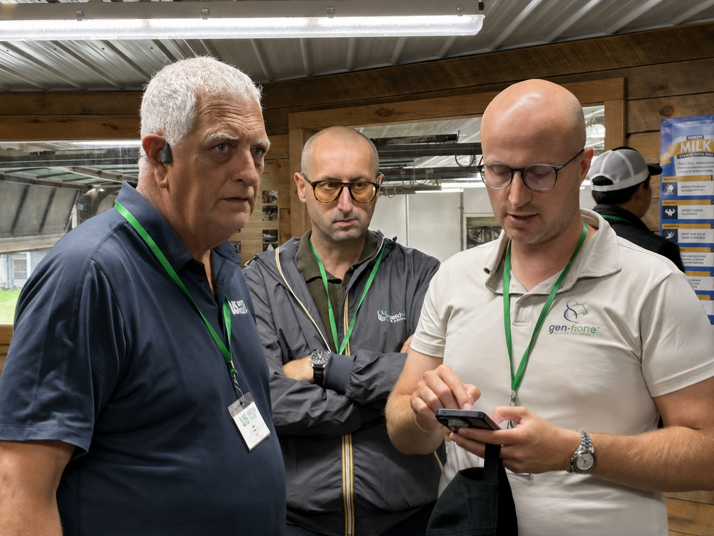 Holstein Friesian Cattle: Tom Mercuro, uno degli ideatori del progetto, con Daniele e Tommaso